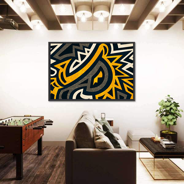Seamless African Geometric Pattern Canvas Wall Art