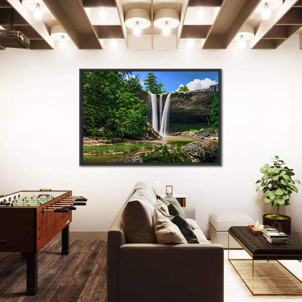 Noccalula Waterfall with Split Falls Canvas Wall Art