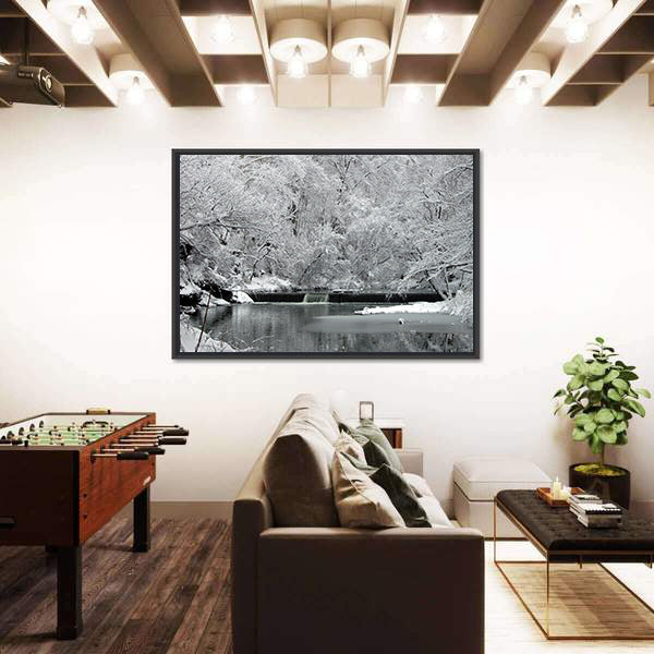 Snow Covered Fairmount Park In Philadelphia Canvas Wall Art