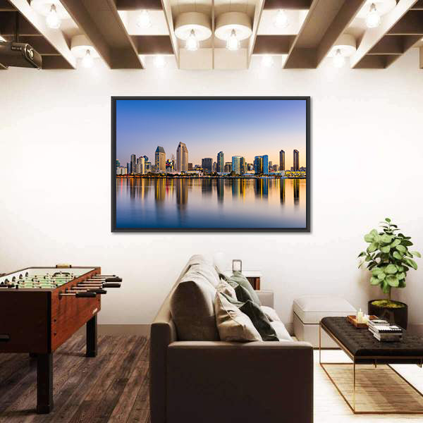 San Diego Skyline at Dusk Canvas Wall Art