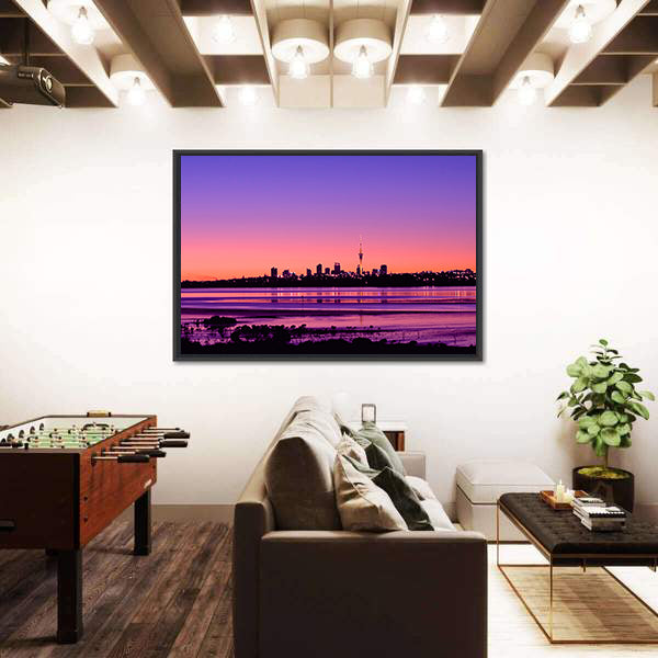 Auckland City Sunrise Canvas Wall Art
