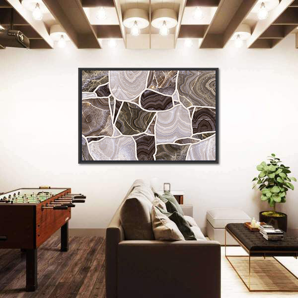 3d Stone Mosaic Canvas Wall Art