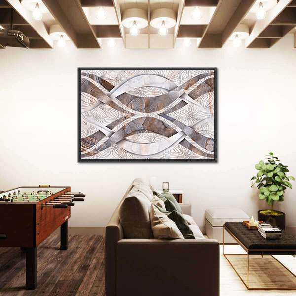Seamless Stone Bands Abstract Canvas Wall Art