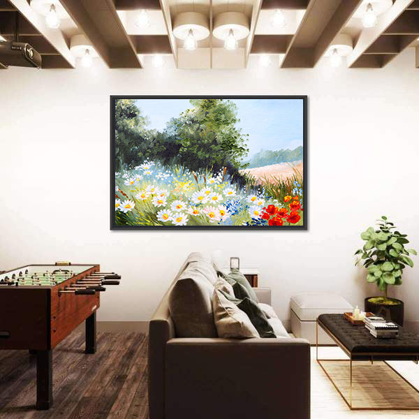 Meadow of Daisies Canvas Wall Art