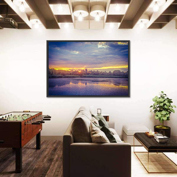 Danube Delta Sunset Canvas Wall Art
