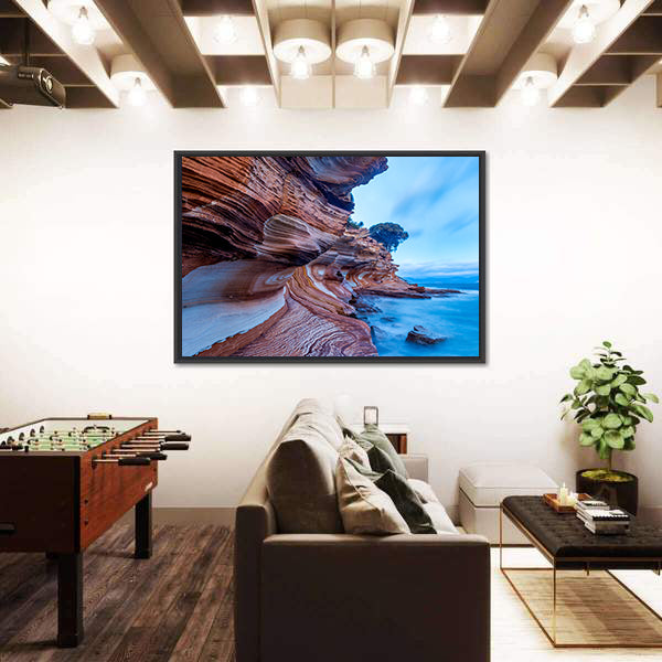 Painted Cliffs on Maria Island Canvas Wall Art