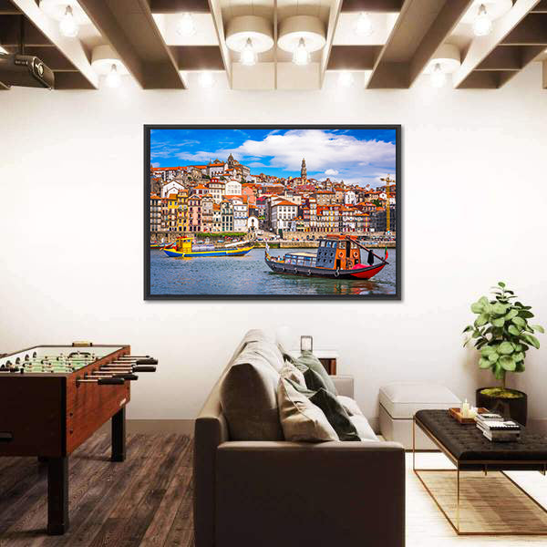 Porto Across the Douro River Canvas Wall Art