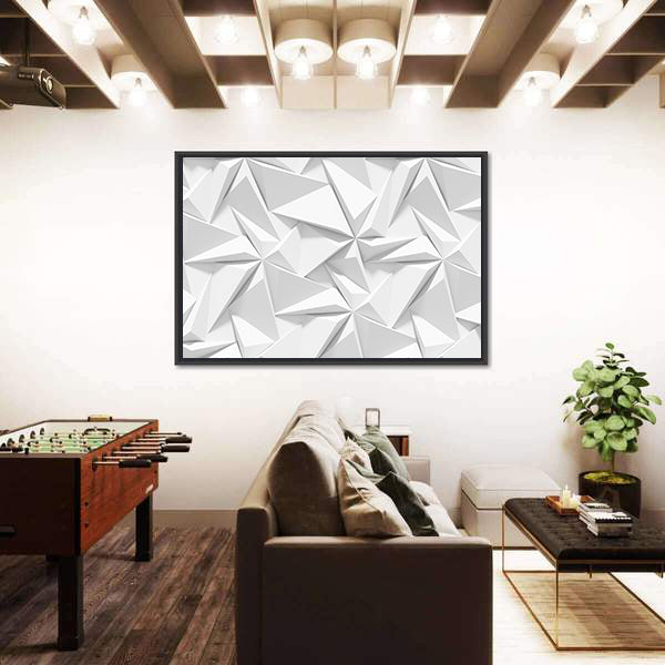 Origami Paper Geometric Pattern Canvas Wall Art