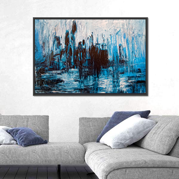 Messy Grunge Abstract Canvas Wall Art
