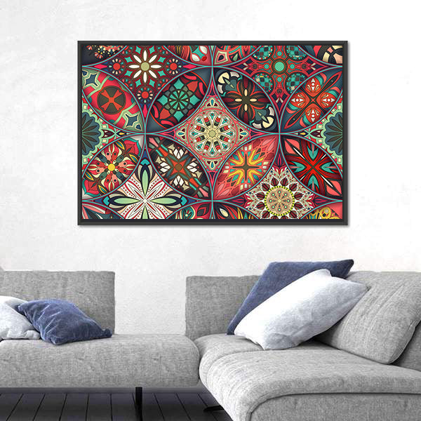 Vintage Mandala Elements Canvas Wall Art