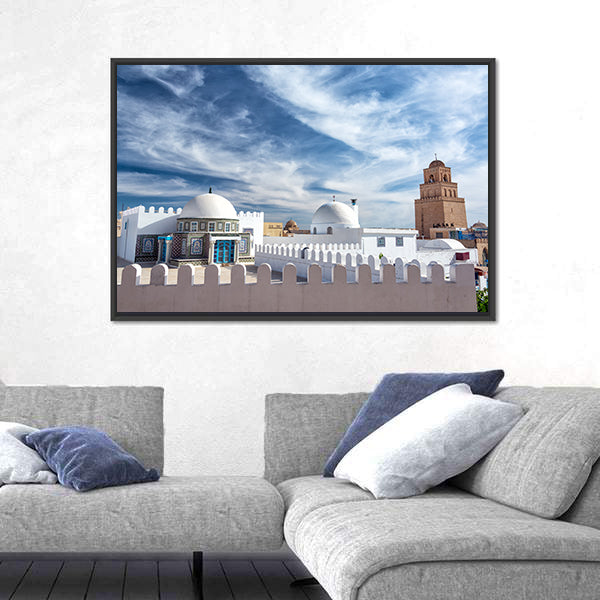 Great Mosque In Kairouan Tunisia Canvas Wall Art