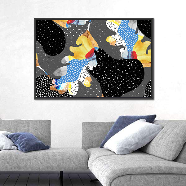Colorful Fluid Abstract Shapes Canvas Wall Art
