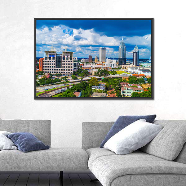 Alabama Downtown Skyline Canvas Wall Art