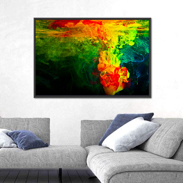 Dissolving Paint in Water Canvas Wall Art