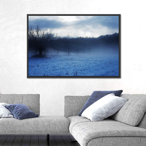 Italian Countryside in Winter Canvas Wall Art