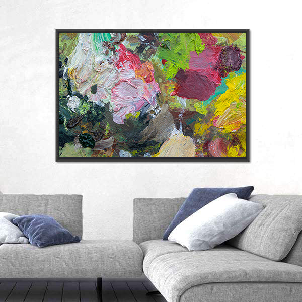 Art Palette Close Up Canvas Wall Art