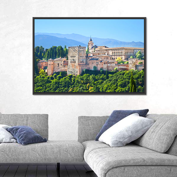 Alhambra Palace Complex In Spain Canvas Wall Art