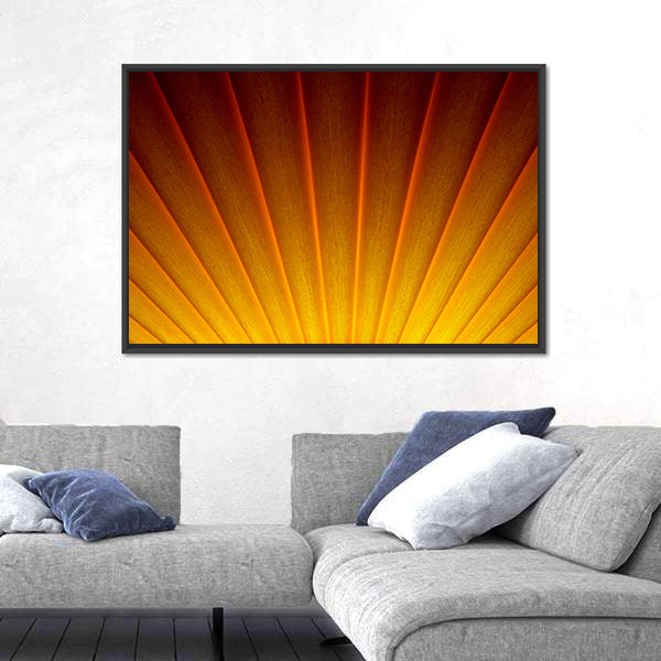 Golden Sunburst Abstract Canvas Wall Art