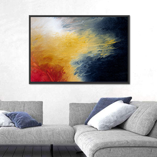 Solar Flare Nebula Abstract Canvas Wall Art