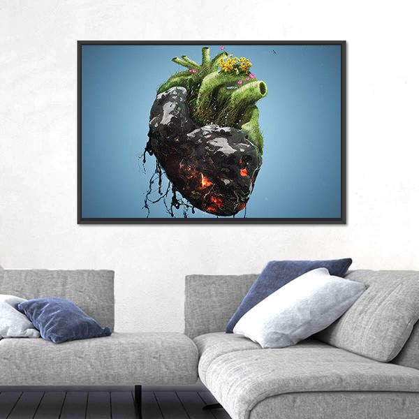 Human Heart Canvas Wall Art