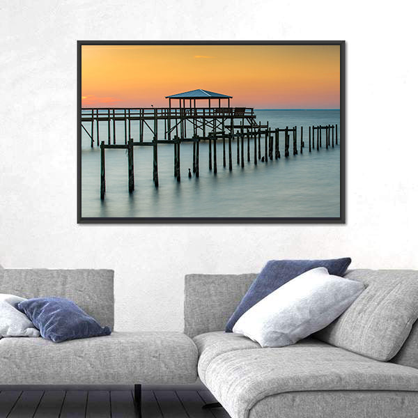 Fairhope Pier at Sunset Canvas Wall Art