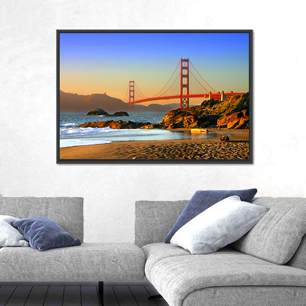 Baker Beach and Golden Gate Bridge Canvas Wall Art