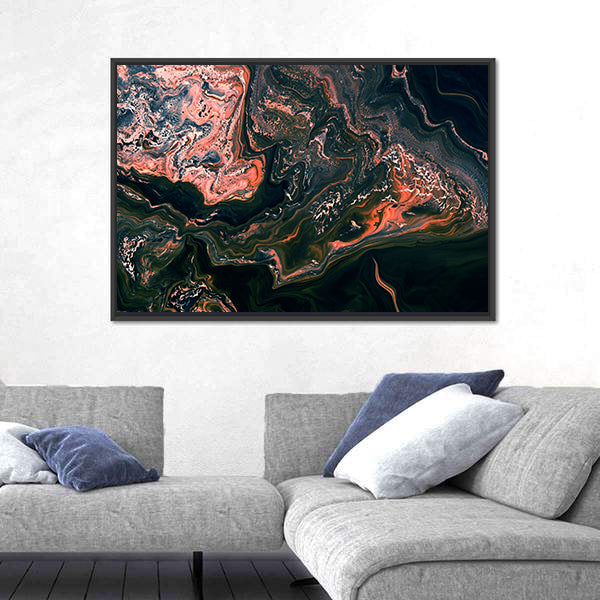 Dark Marble Abstract Canvas Wall Art