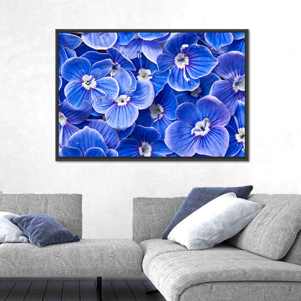 Blue Flowers Canvas Wall Art