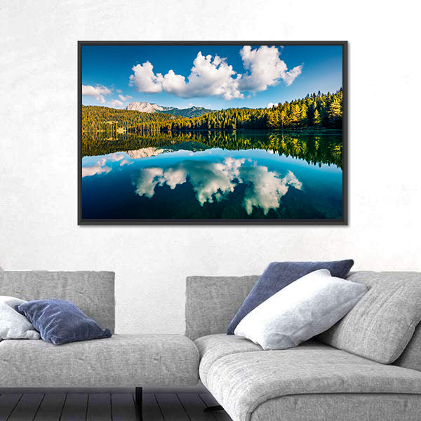 Black Lake Crno Jezero In Montenegro Canvas Wall Art