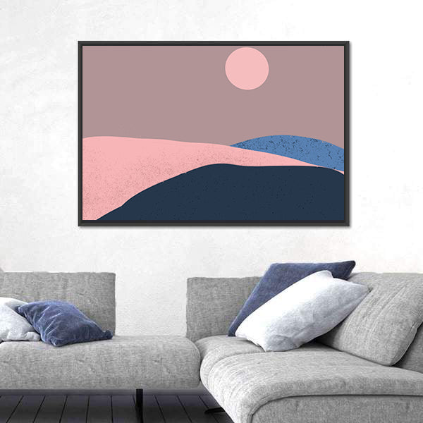 Minimalist Mountain Landscape Canvas Wall Art