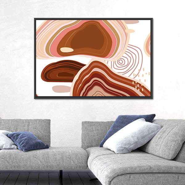 Banded Agate Mountains Pattern Canvas Wall Art