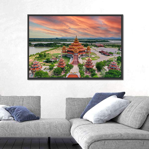 Wat Petch Suwan Chinese Temple In Thailand Canvas Wall Art