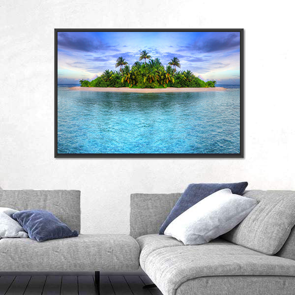 Maldives Tropical Island Canvas Wall Art