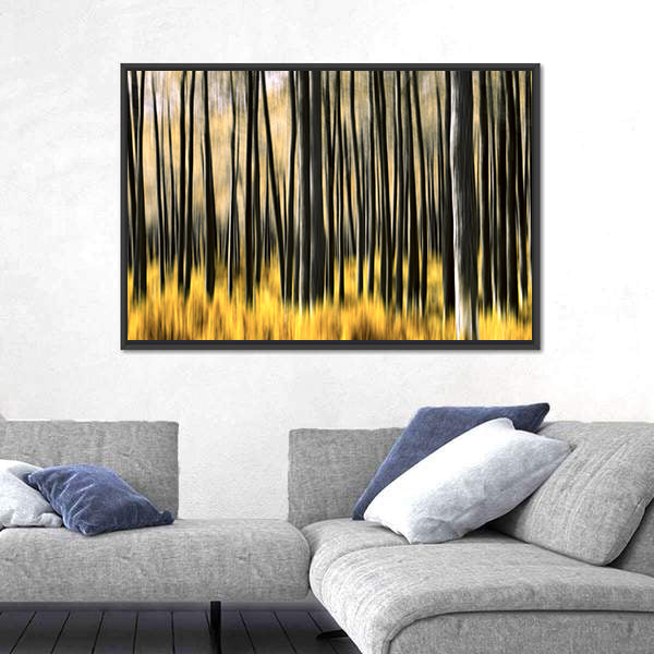 Motion Blur Forest Canvas Wall Art