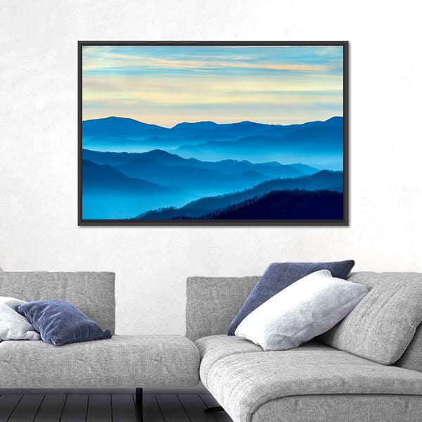 Smoky Mountains Morning Mist Canvas Wall Art