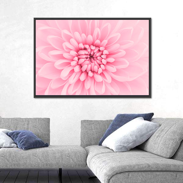 Pink Chrysanthemum Petals Canvas Wall Art