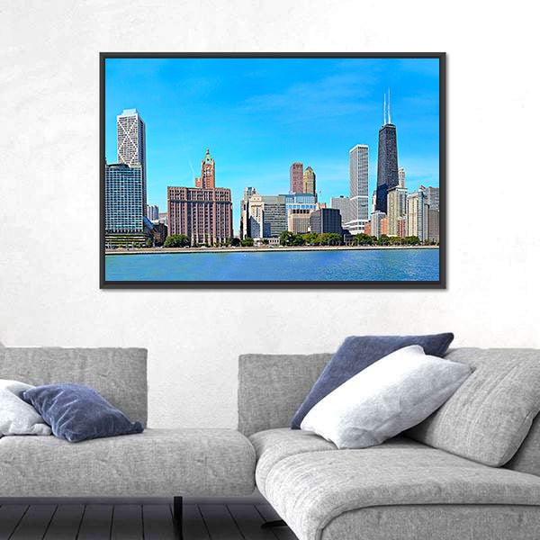 Chicago Lakeshore Skyline Canvas Wall Art
