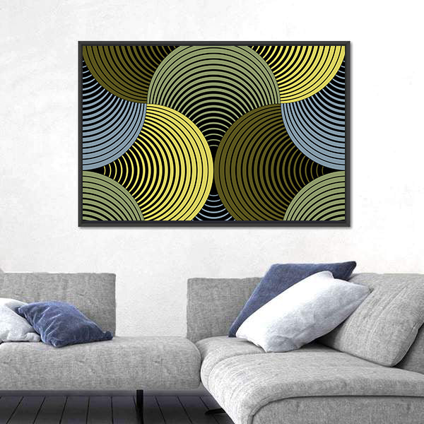 Ornate Geometric Petal Grid Canvas Wall Art