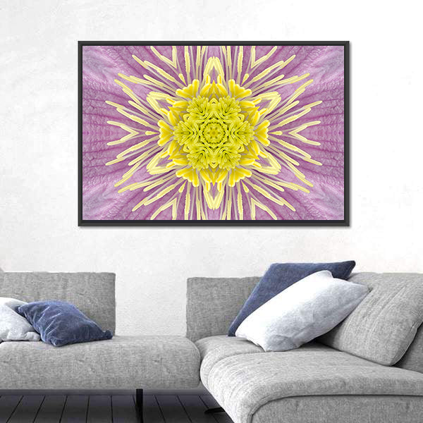 Mandala Kaleidoscope Flower Canvas Wall Art
