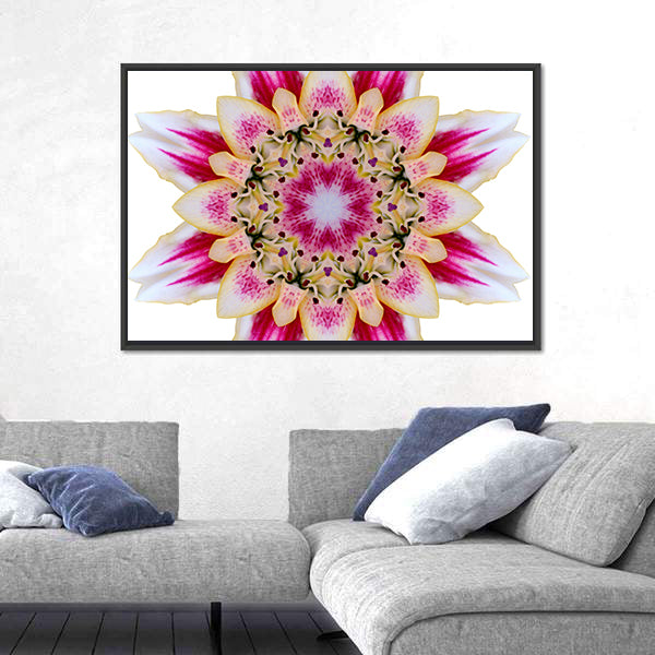 Scenic Flower Mandala Canvas Wall Art