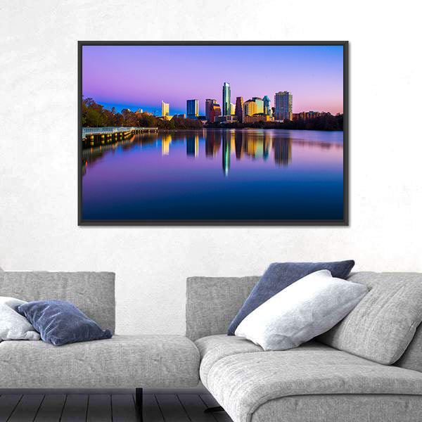 Austin Skyline In Texas Canvas Wall Art