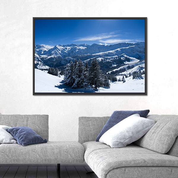 Bernese Alps Near Lenk In Switzerland Canvas Wall Art