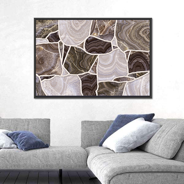 3d Stone Mosaic Canvas Wall Art