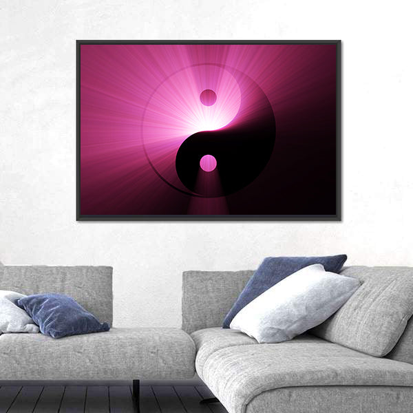 Tai Chi Yin Yang Light Flare Canvas Wall Art