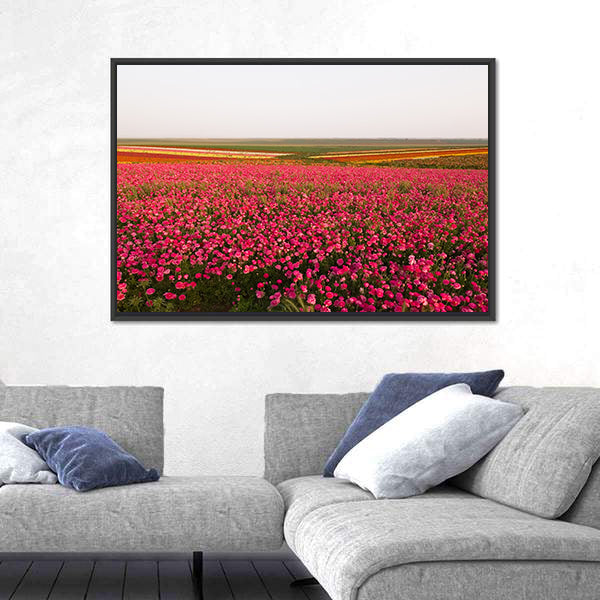 Field of Spring Flowers Canvas Wall Art