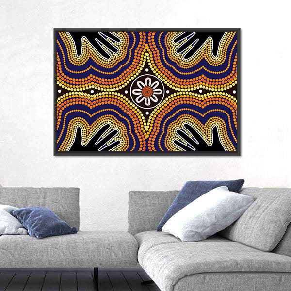 Unity Aboriginal Dot Painting Canvas Wall Art