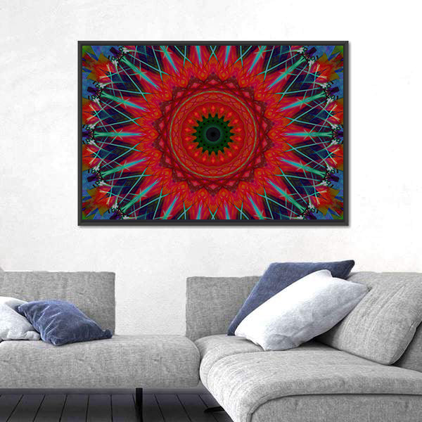 Lotus Blossom Mandala Canvas Wall Art