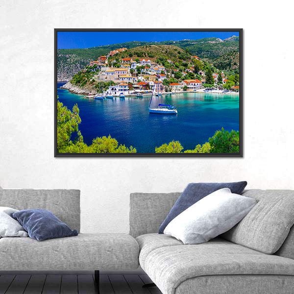 Assos Village, Greece Canvas Wall Art