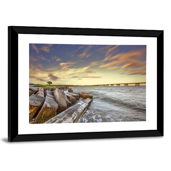 Two Bridges Between Amelia Island and Big Talbot Island Canvas Wall Art