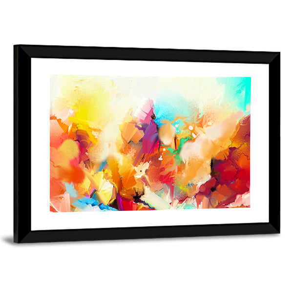 Colorful Abstract Flowers Canvas Wall Art